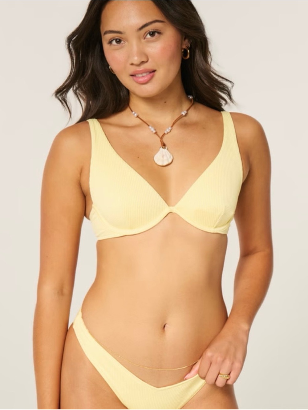 Hollister yellow bikini top
